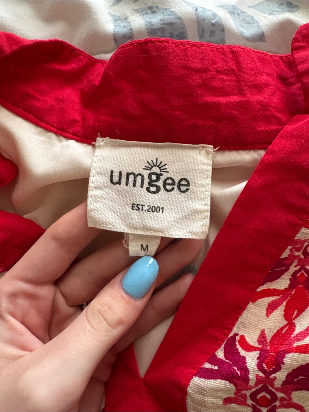 Umgee Cream & Raspberry Mini Dress - Picture 3 of 4